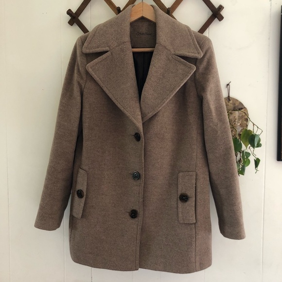 Calvin Klein Jackets & Blazers - Calvin Klein • Wool & Silk Peacoat